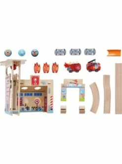 Spielzeug Haba 304847 Kullerbü – Spielbahn Feuerwehrwache Günstig Kaufen -Haba Shop haba 304847 kullerbu spielbahn feuerwehrwache 1