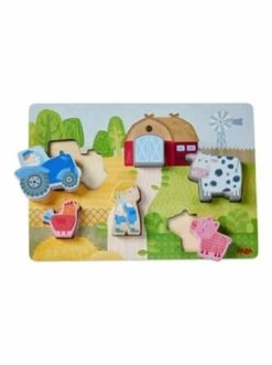 Spielzeug Haba Holzpuzzle Auf Dem Bauernhof In Mehrfarbig Günstig Kaufen