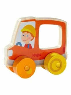 Spielzeug Haba Schiebefigur Müllauto In Orange Günstig Kaufen